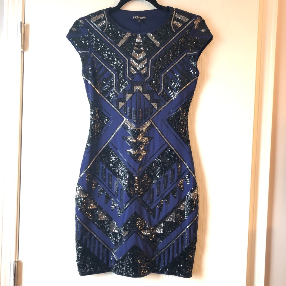 NEW Express Sequin Bodycon Dress
